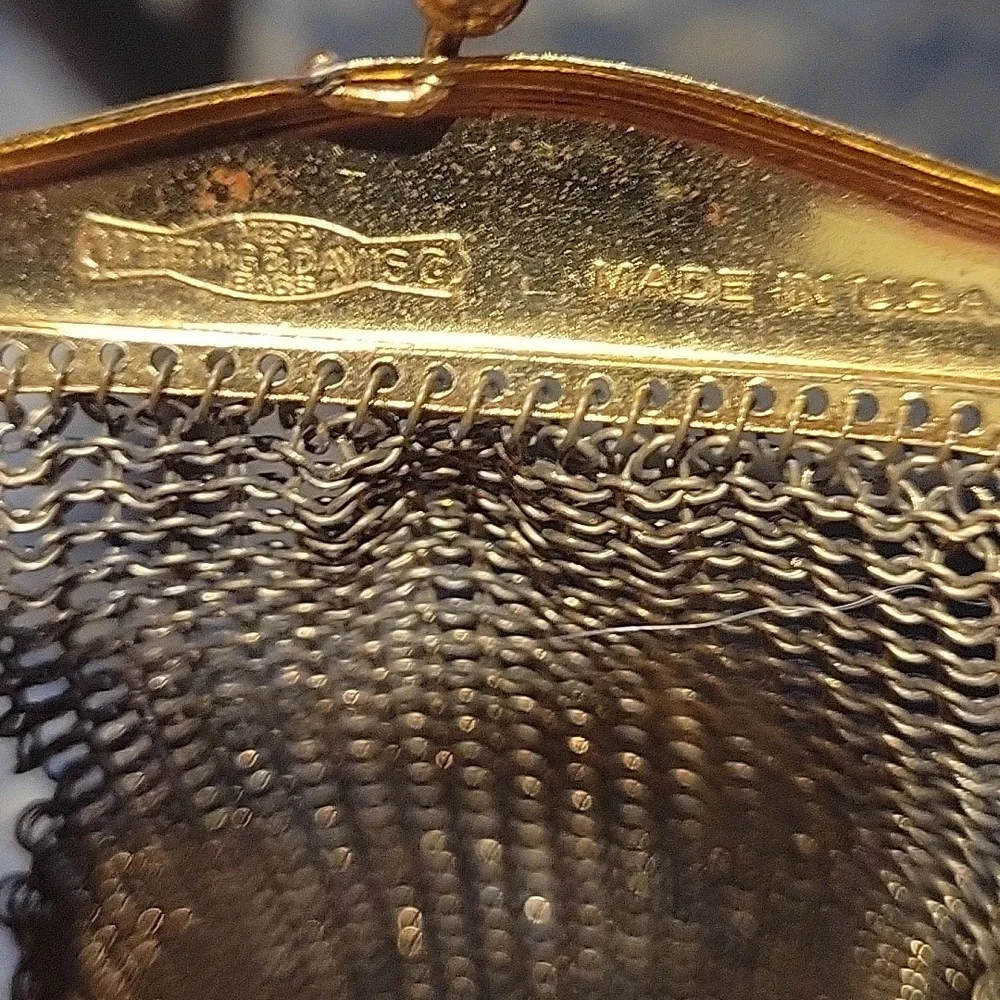 Whiting & Davis Mesh Chain Maille Antique Coin Purse/ GUC